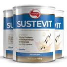 Kit 3 Sustevit Whey Protein Vitafor sabor Baunilha 400g