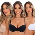 Kit 3 Sutiã Básico Fristyle Com Bojo Poliamida Com Aro