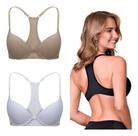 Kit 3 Sutiã Nadador Microfibra Soutien Fecho Frontal Bojo