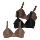 Kit 3 Sutia Plus Size Reforçado Confortável Feminino Simples Microfibra