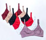 Kit 3 Sutiã Sem Bojo Lycra E Com Forro De Algodão