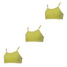 Kit 3 Sutiã Top Juvenil Algodão Sem Bojo Tamanho:GCor:Amarelo Kit 3 Sutiã Top Juvenil Algodão Sem Bojo Tamanho:GCor:Amarelo