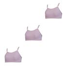 Kit 3 Sutiã Top Juvenil Algodão Sem Bojo Tamanho:PCor:Rosa