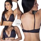 Kit 3 Sutiãs Decote profundo Push Up