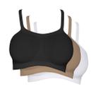 Kit 3 Sutiãs Top Hanes Bandini sem Costura H299 Branco/Preto/Chocolate - GG Kit 3 Sutiãs Top Hanes Bandini sem Costura H299 Branco/Preto/Chocolate - GG