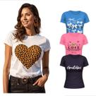 Kit 3 T-shirts Da Moda Blusa 100% Algodão Premium Atacado Kit 3 T-shirts Da Moda Blusa 100% Algodão Premium Atacado