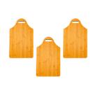 Kit 3 Tábua MDF Retangular Frios Verdura Cozinha Alimento 39cm Petisco Churrasco Mesa Corte Carne