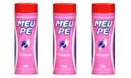 Kit 3 Talco Para Pé Em Pó Woman Meu Pé 100g - Meu Pé