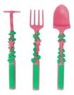 Kit 3 talheres infantil Contructive eating jardim das fadas