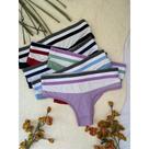 Kit 3 Tangas Super Conforto Caroline Com Elástico Colorido