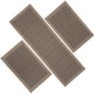 Kit 3 Tapete Passadeira Antiderrapante Cozinha Emborrachado 1.5 M 0.5 M Marrom C/ Bege Kit 3 Tapete Passadeira Antiderrapante Cozinha Emborrachado 1.5 M 0.5 M Marrom C/ Bege