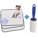 Kit 3 Tapetes Higiênicos P/Pets + Rolo Tira Pelos Adesivo