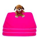 Kit 3 Tapetes Higiênicos Pet Laváveis 70x50cm Rosa Pink com Base de Lona Impermeável