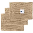 Kit 3 Tapetes Microfibra Antiderrapante Camesa 58X38 cm