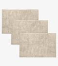 Kit 3 Tapetes Pipoca Bolinha Toque Macio Rovitex Home Bege