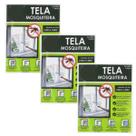 Kit 3 Tela Mosquiteira para Janela Anti-inseto 1,5x1,8 Clink