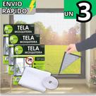 Kit 3 Tela Mosquiteiro Protetora Com Fita Colante Janela Ajustável Contra Insetos Dengue Mosquitos