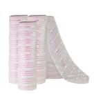Kit 3 Telas Natal Malha Tule Decorativa Perolada Furta Cor Branco e Rosa 25cm x 5m Fita Premium