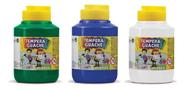 Kit 3 TEMPERA GUACHE Acrilex - 250ml - VERDE AZUL BRANCO