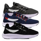 Kit 3 Tenis Academia Confortável Corrida Caminhada 34-43