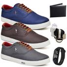 Kit 3 Tênis Casual + Relógio + Cinto + Meia + Carteira Leve