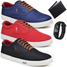Kit 3 Tênis Casual + Relógio Digital + Carteira Conforto