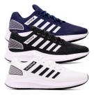 Kit 3 tênis Esportivos Masculino Unissex Academia Caminhada Corrida Confortável Macio Leve