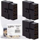 Kit 3 Terminal Conector 8 Vias Trava Macho Fêmea Technoise