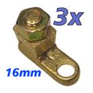 Kit 3 Terminal de Pressão Sapata Botinha para Cabo 16mm Reforçado Kit 3 Terminal de Pressão Sapata Botinha para Cabo 16mm Reforçado