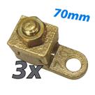 Kit 3 Terminal de Pressão Sapata Botinha para Cabo 70mm Reforçado