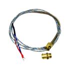 Kit 3 Termopar Tipo J Sensor Temperatura 2 Fios Ponta 6mm Baioneta E Adaptador Cabo Malha 1,5 Metro