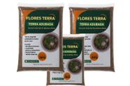 Kit 3 Terra Adubada Flores Terra 3kg Cada Plantas e Flores