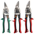 Kit 3 Tesoura Aviação 25 cm Corta Chapa Bico Esquerdo Reto Direito Serralheiro Calha Rufo Marceneiro Tapeceiro Pvc