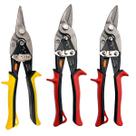 Kit 3 Tesoura Aviação 25 cm Corta Chapa Bico Esquerdo Reto Direito Serralheiro Calha Rufo Marceneiro Tapeceiro Pvc