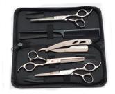 Kit 3 Tesouras Profissionais Fio Laser Fio Navalha Desfiadeira Navalha