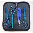 Kit 3 Tesouras Profissionais Fio Navalha Desfiadeira Coloridas