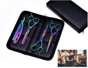 Kit 3 Tesouras Profissionais + Navalha + Estojo P/ Barbeiro PROFISSIONAL Kit 3 Tesouras Profissionais + Navalha + Estojo P/ Barbeiro PROFISSIONAL