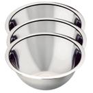 Kit 3 Tigela Bowl Inox 1300ml 20cm Cumbuca Bacia Saladeira