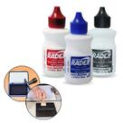 Kit 3 Tinta Para Almofada De Carimbo Azul Vermelha Preta Alto Rendimento 40ml