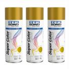 Kit 3 Tinta Spray Aerossol Ouro Metálica 350 Ml 250g Tekbond