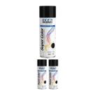 Kit 3 Tinta Spray Alta Temp Preto Brilhante 350ml Tekbond