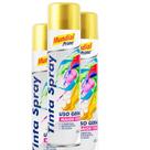 Kit 3 Tinta Spray Metálica Dourado Mundial Prime
