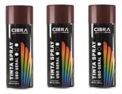 Kit 3 Tinta Spray Uso Geral Marrom 400ml Cibra