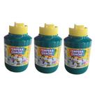 Kit 3 Tinta Tempera Guache Escolar Verde 250ml Acrilex Kit 3 Tinta Tempera Guache Escolar Verde 250ml Acrilex