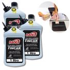 Kit 3 Tintas 1 Litro Cada Para Recarregar Almofada Carimbo Preto Alto Rendimento