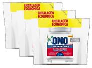 kit 3 TIRA MANCHAS EM PO OMO BAG ROUPAS BRANCAS 380G