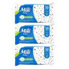 Kit 3 Toalha Umedecida Mili Baby De 50 Unidades- Mili