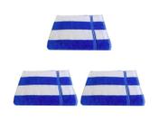 Kit 3 Toalhas Banho Para Praia Piscina - Azul - Lufamar
