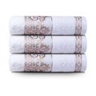 Kit 3 Toalhas de Banho Jacquard Branca Hotel Spa Salão Grossa e Grande 400g/m2 - 75x140cm - Ohana Kit 3 Toalhas de Banho Jacquard Branca Hotel Spa Salão Grossa e Grande 400g/m2 - 75x140cm - Ohana
