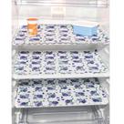 Kit 3 Toalhas de Geladeira Roxo Modelo Flores Hortênsia